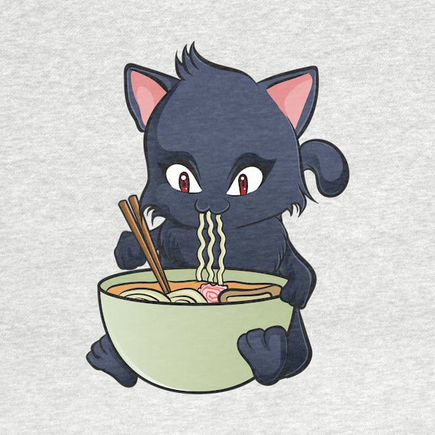 Kawaii Cat Ramen Anime Kitty by theperfectpresents